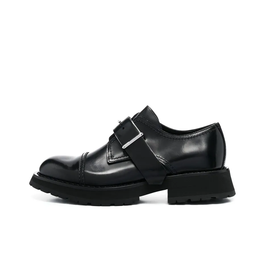 Alexander McQueen Buckle-fastening Leather Monk Shoes
