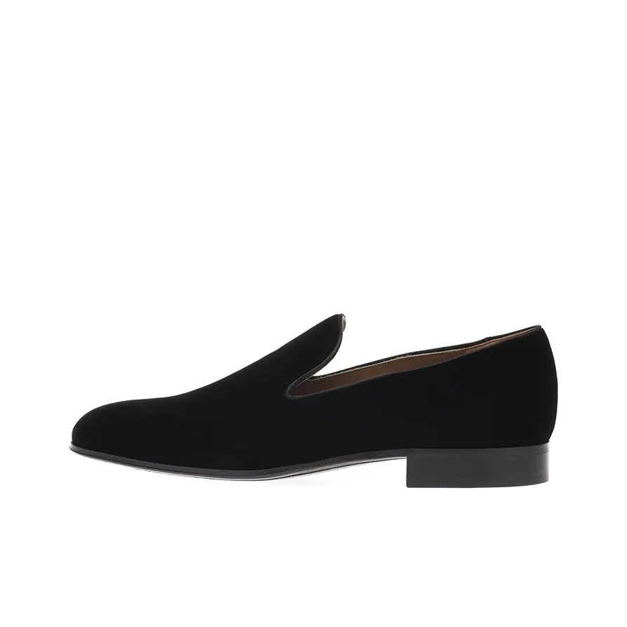 GIANVITO ROSSI Jean Round-toe Velvet Loafers
