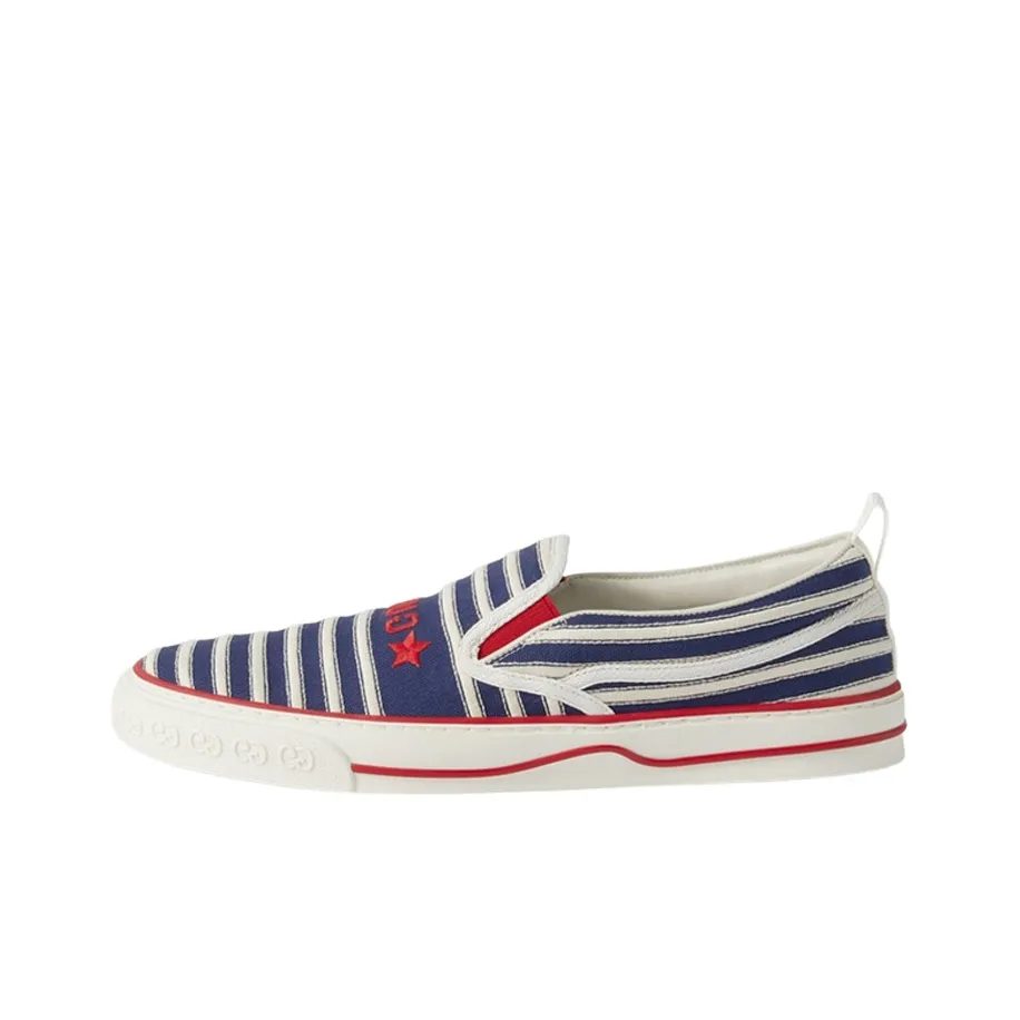 GUCCI Tennis 1977 Casual Skateboard Shoes Men's Blue White