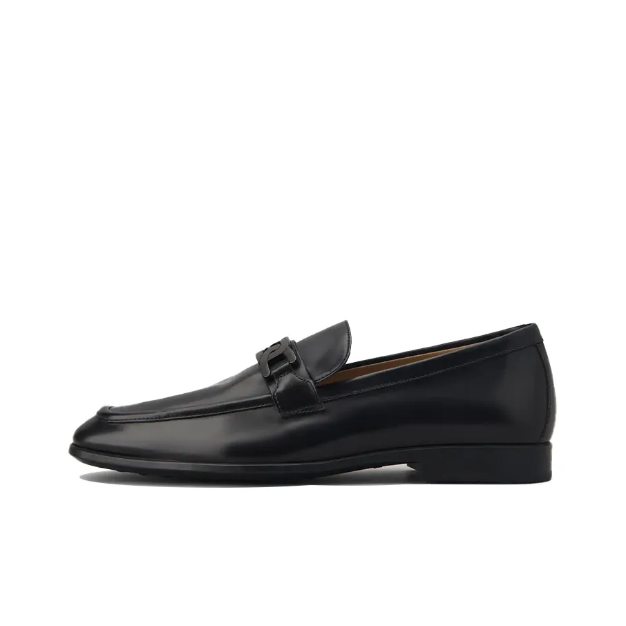 TOD'S Logo-plaque Leather Loafers