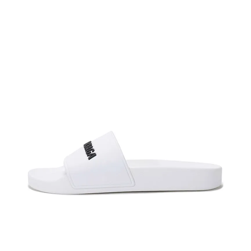 Balenciaga Pool Slide Тапочки Женские Белые Черные