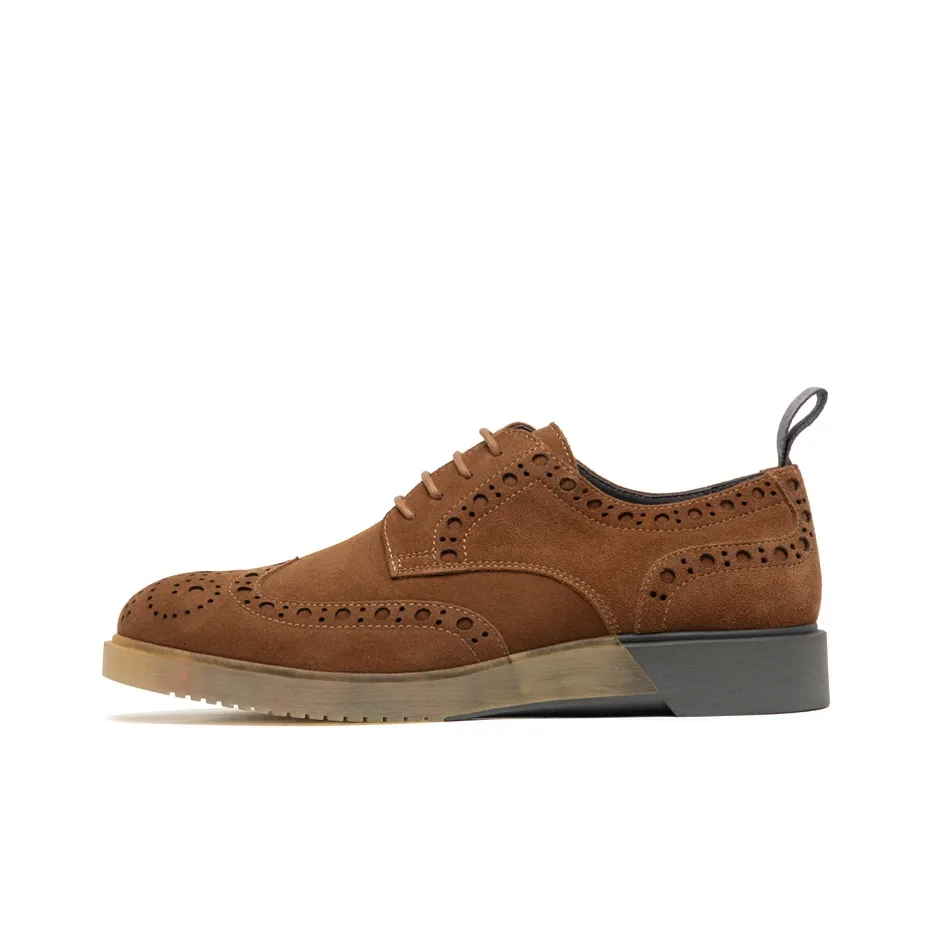 Anthony Miles Casual Leather Shoes Men's Low Top Brown
