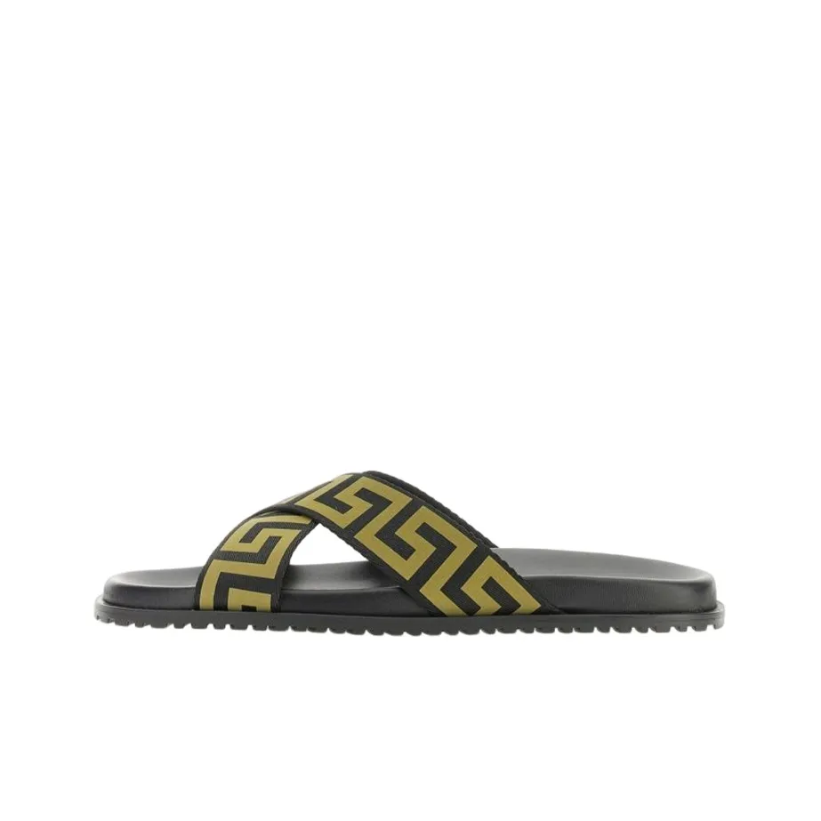 VERSACE Greca Printed Slip-On Sandals