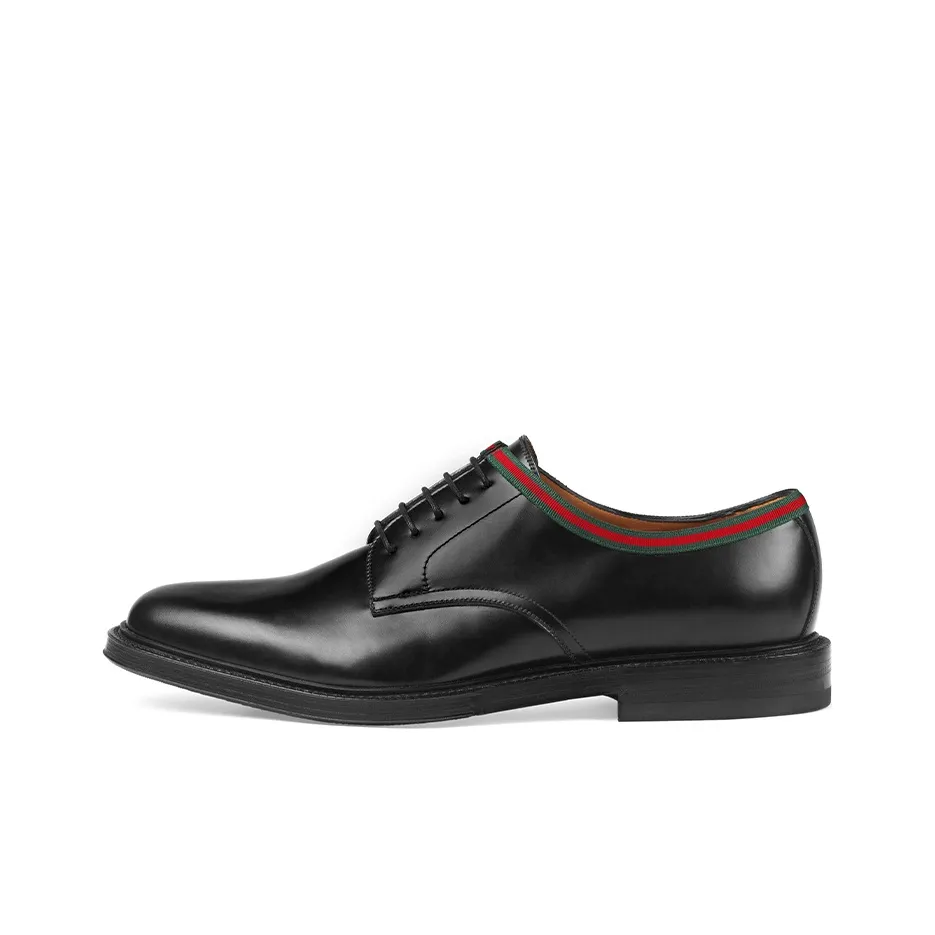 GUCCI Web Lace Up 'Black Green Red'