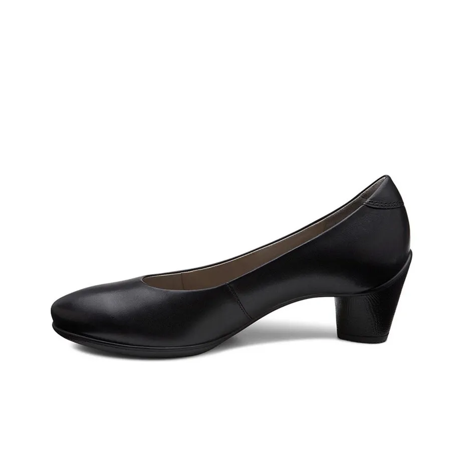 Ecco Chunky Heel Mary Jane Shoes 6.5cm Women's Black