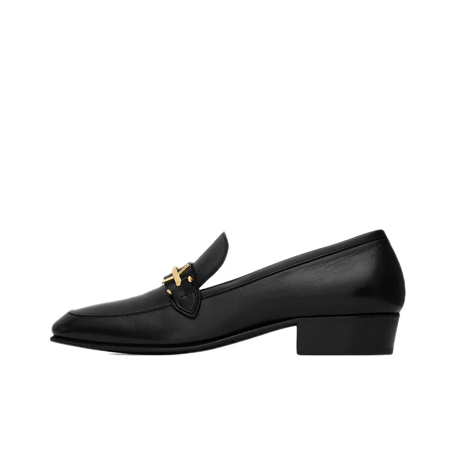 SAINT LAURENT Block Heel Loafers