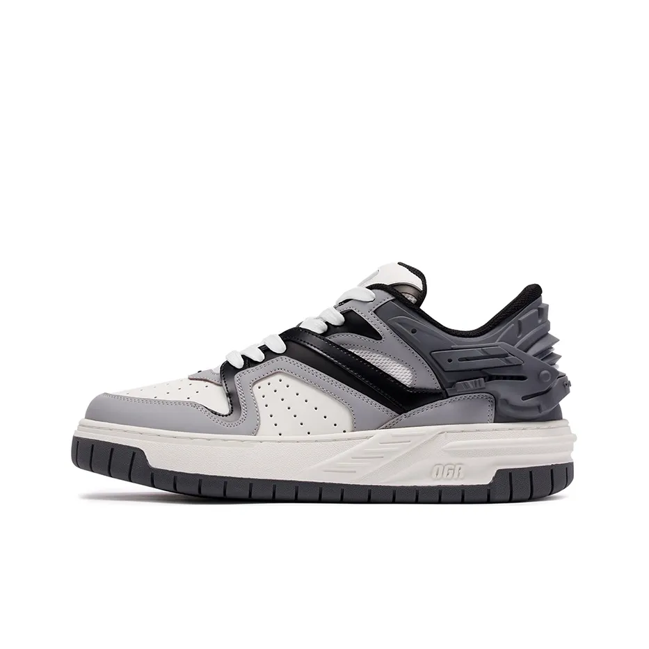 OGR Low-Top Stylish Skateboarding Shoes Unisex Shark Fin Gray