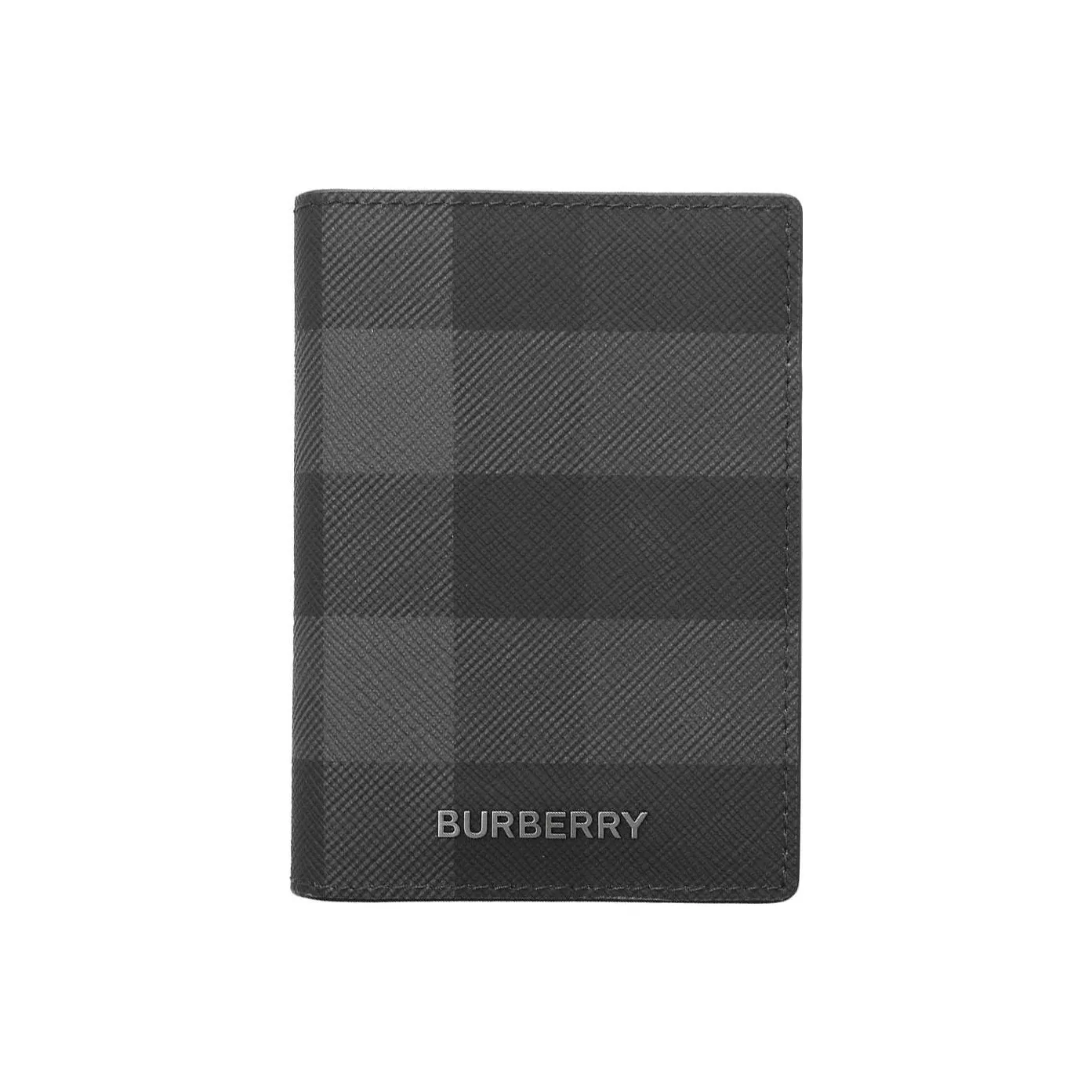 Burberry Calfskin Trim Wallet Men's Black & Gray