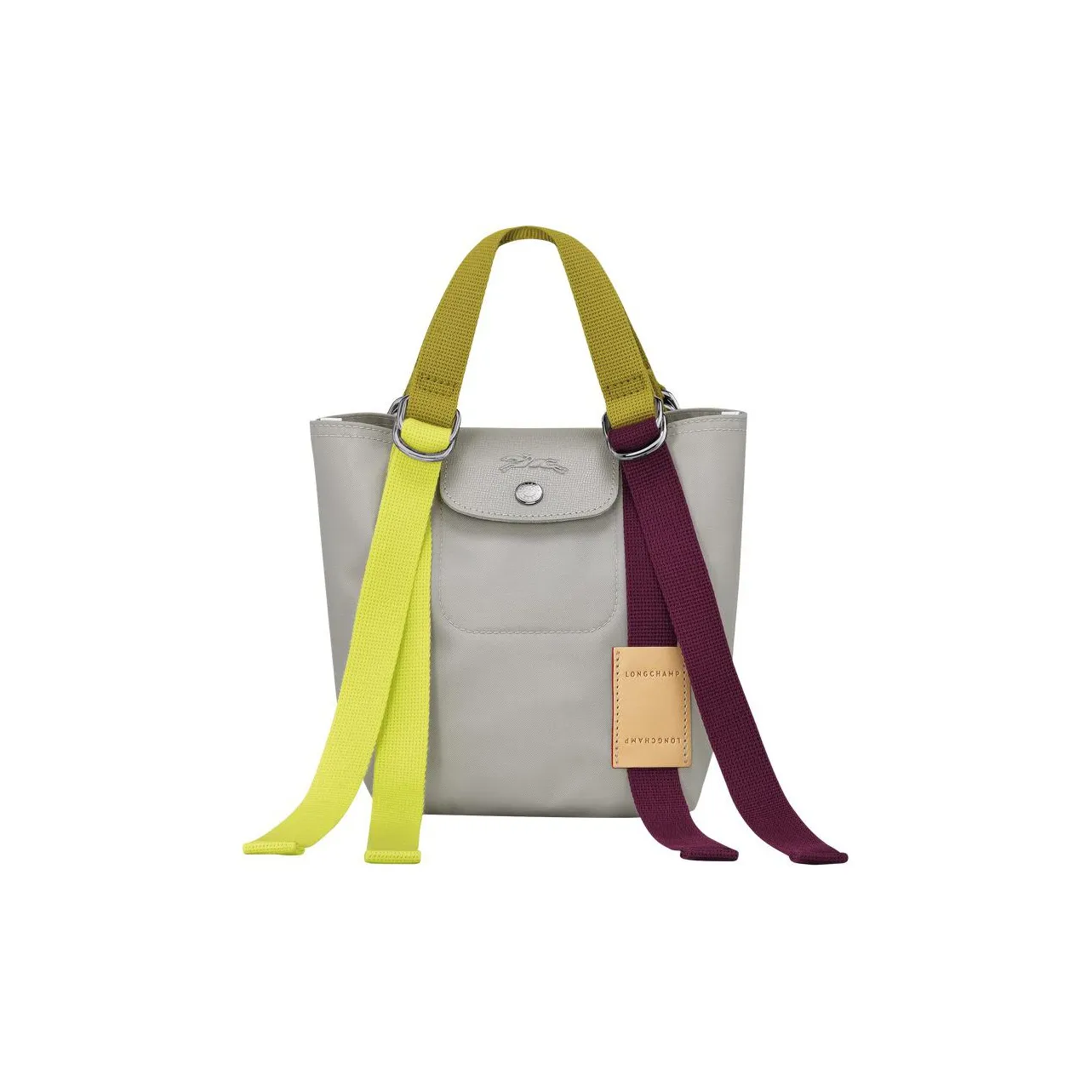 LONGCHAMP Le Pliage RE Play Холст Кожа Комбинированный Холст Сумка через плечо Сумка Маленькая Женская Серый