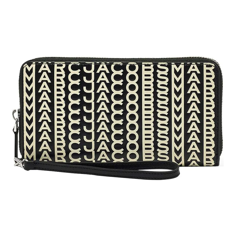 MARC JACOBS Lambskin Wallet Women's Black White