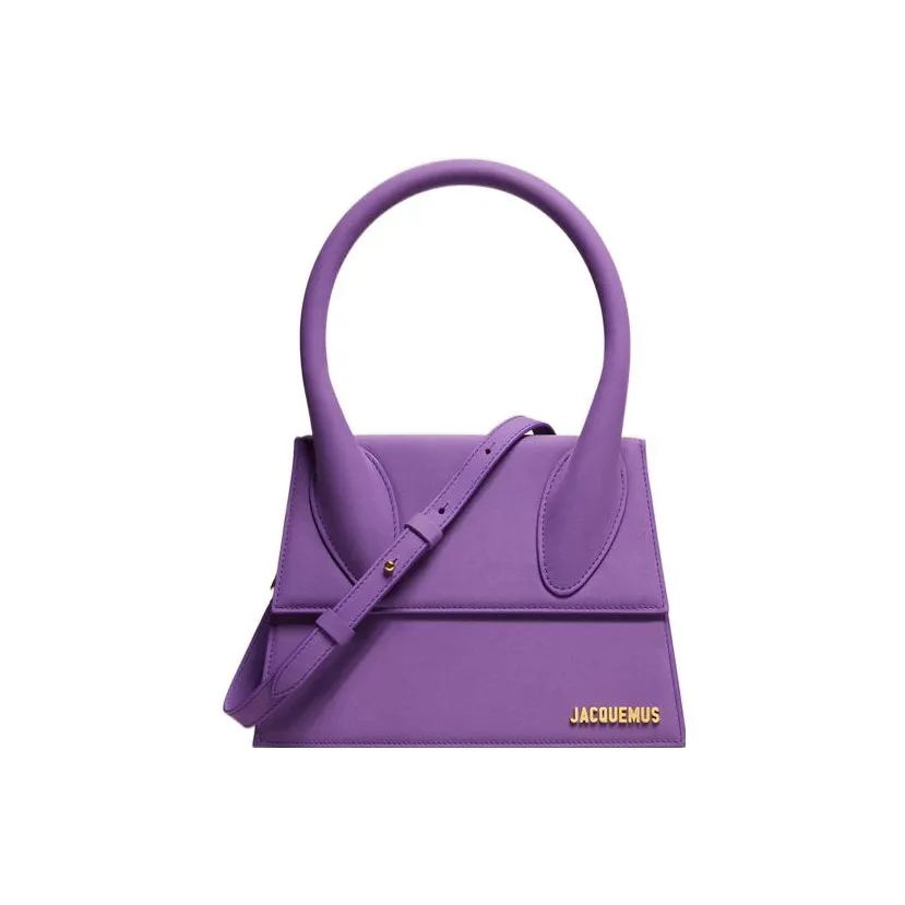 Jacquemus Cow Leather Shoulder Bag, Crossbody Bag, Handbag Tubas Women's Purple