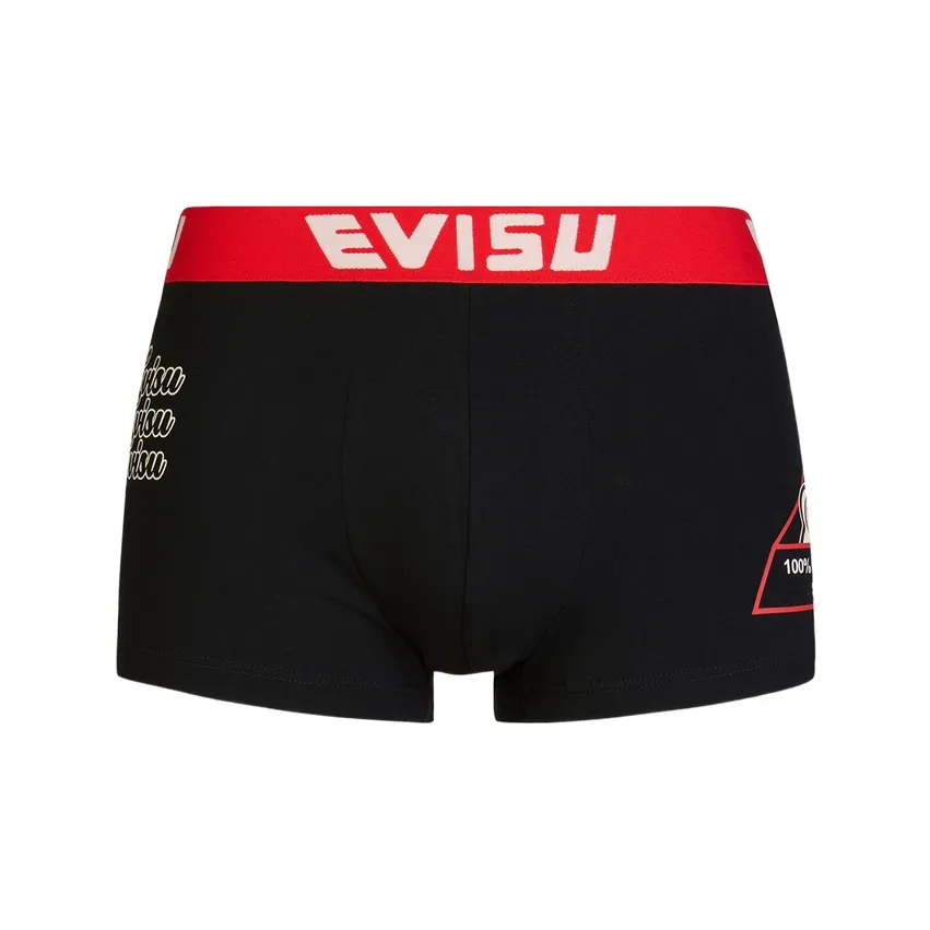 EVISU 1 Пачка Черные Мужские Боксеры