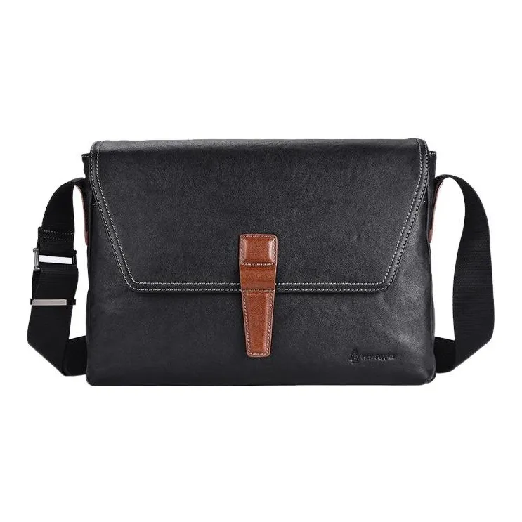 Hush Puppies Сумка через плечо из коровьей кожи курьерская сумка средний размер мужская черная