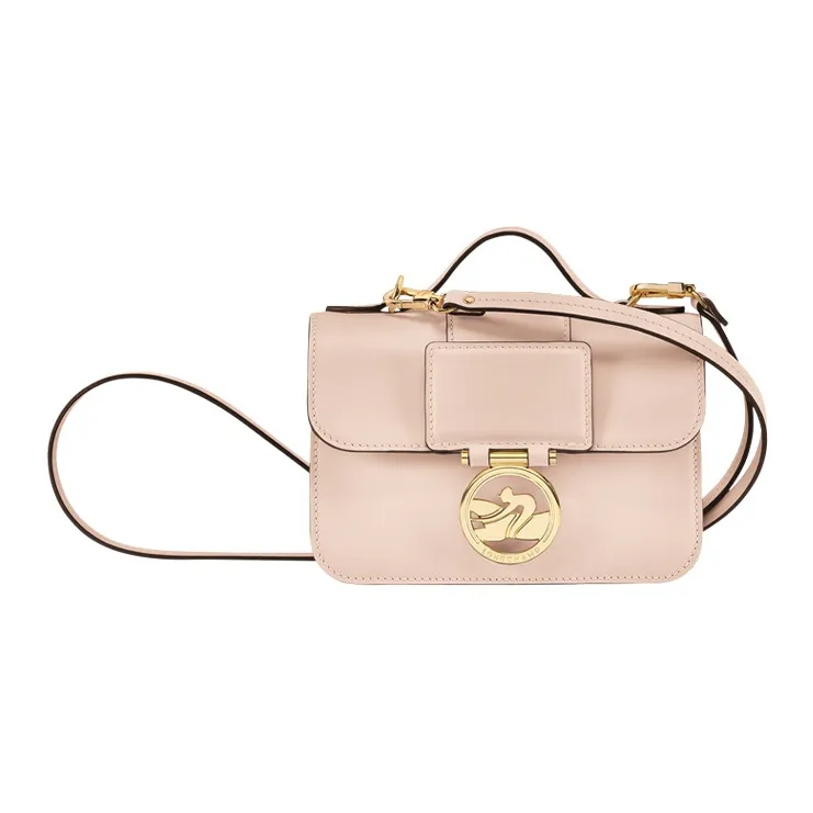 LONGCHAMP BOX-TROT Calfskin Handbag Shoulder Bag Crossbody Bag Mini Women's Light Pink