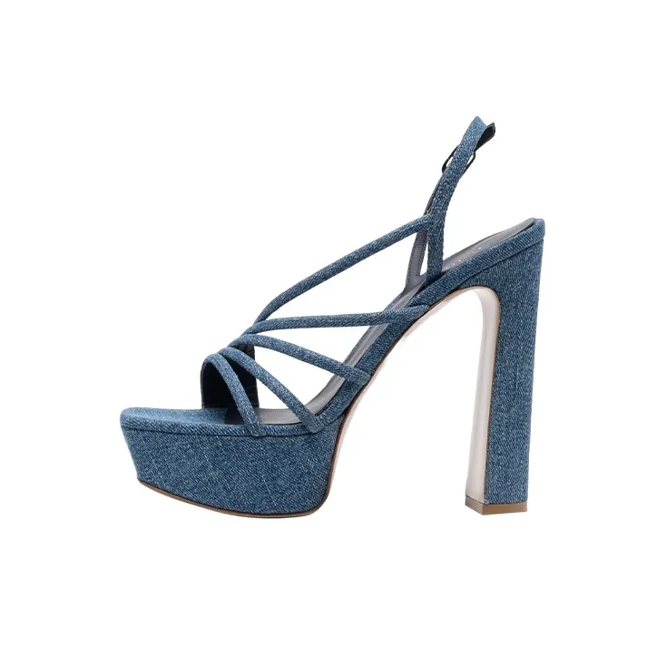 Le Silla 145mm Denim Platform Sandals Women's