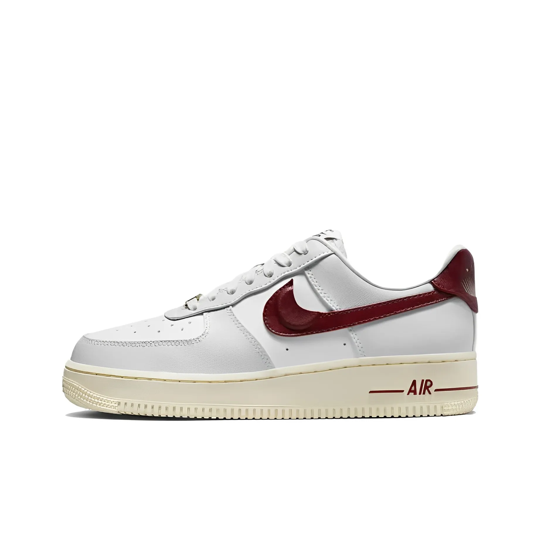 Nike Air FORCE 1 Low Топ Скейтборд Кроссовки Женские Серый Красный