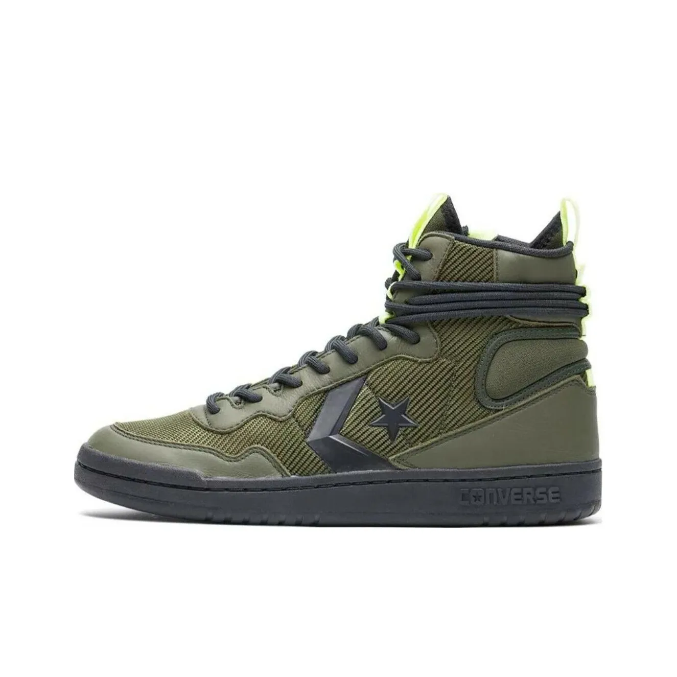 Конверс Fastbreak Hi Zip Utility Volt Slip Resistant Abrasion Resistant High Top Скейтборд Кроссовки Unisex Армейский Зеленый