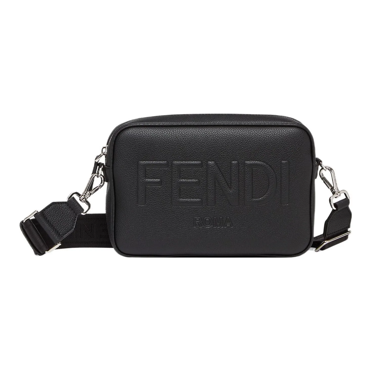FENDI Cow Leather Camera Bag, Crossbody Bag, Shoulder Bag Men's Black