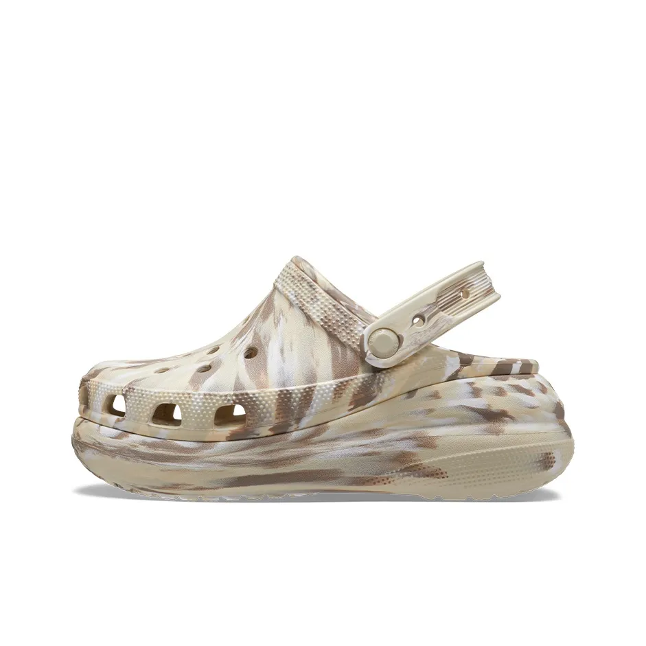 Crocs Classic Crush Marbled Clog 'Bone Multi'