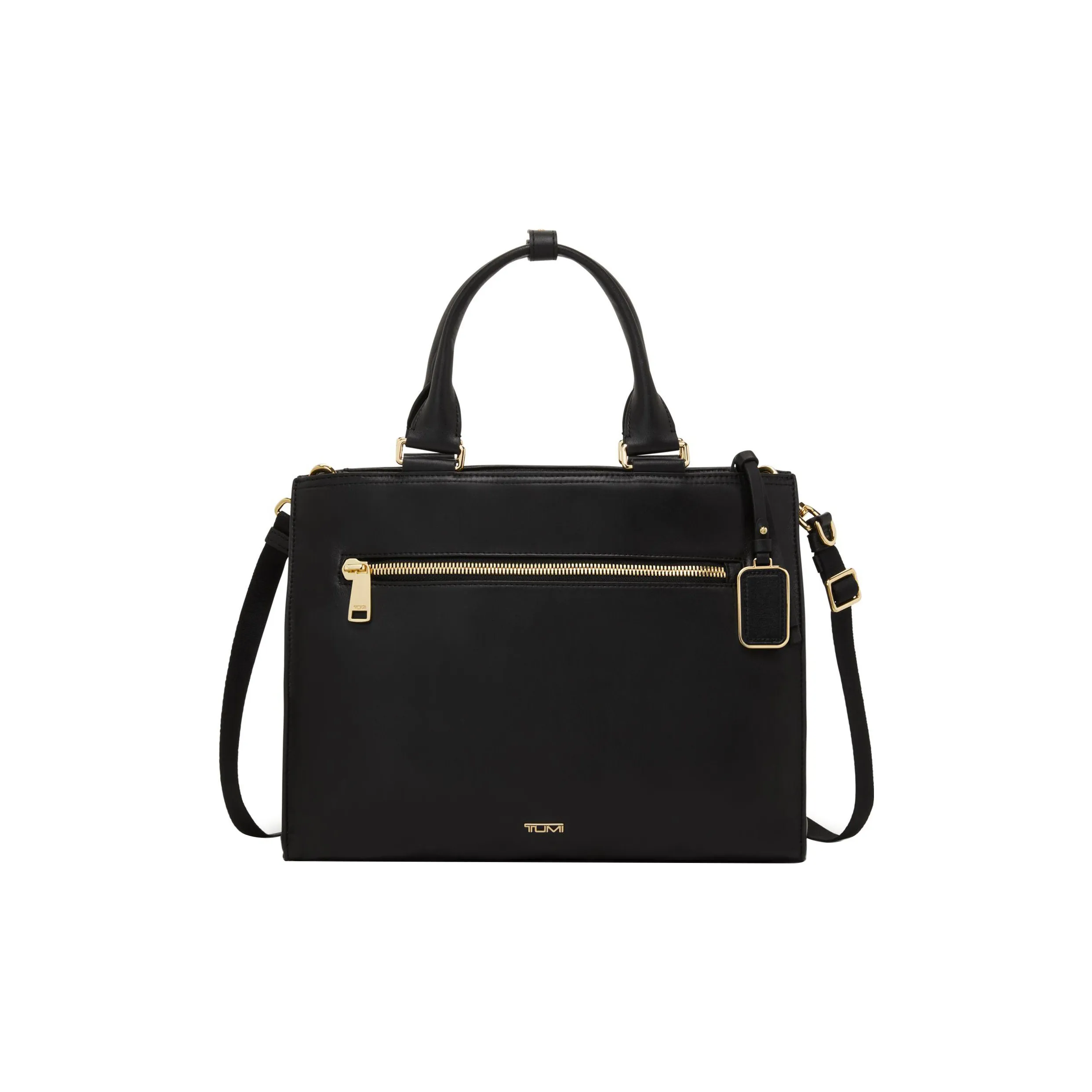 TUMI Leather One Shoulder Handbag Women's Black