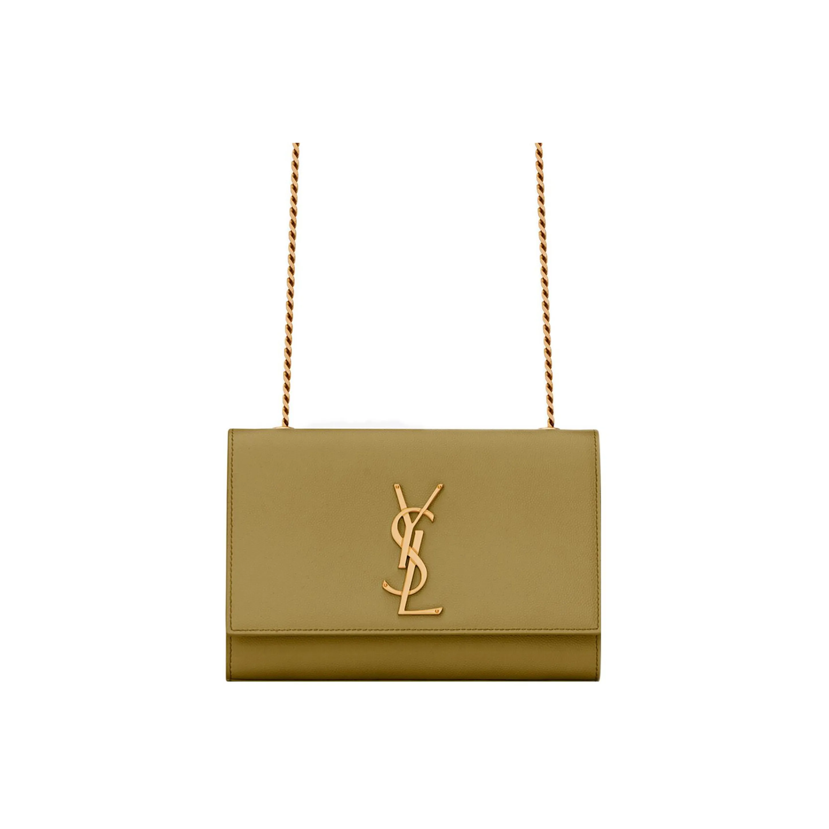 SAINT LAURENT KATE Cow Leather Small Square Bag, Crossbody Bag, Shoulder Bag Women's Light Umber