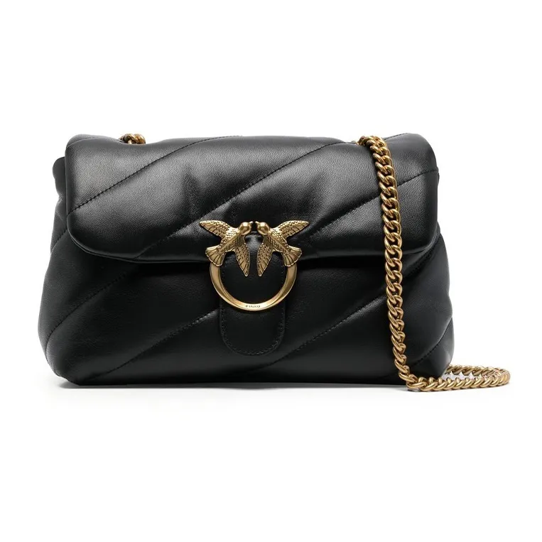 PINKO Телячья кожа Сумка через плечо Стандартная Женская Черная