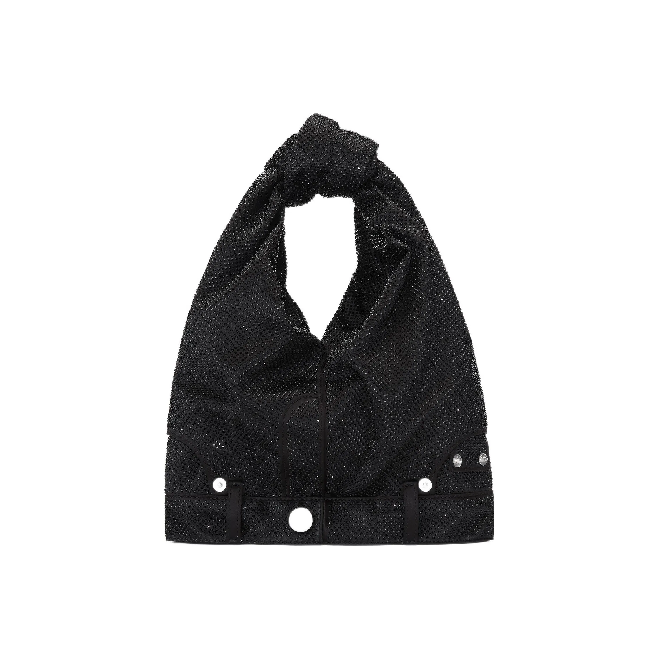 Alexander Wang Кристальная сатиновая сумка-хобо мини женская черная