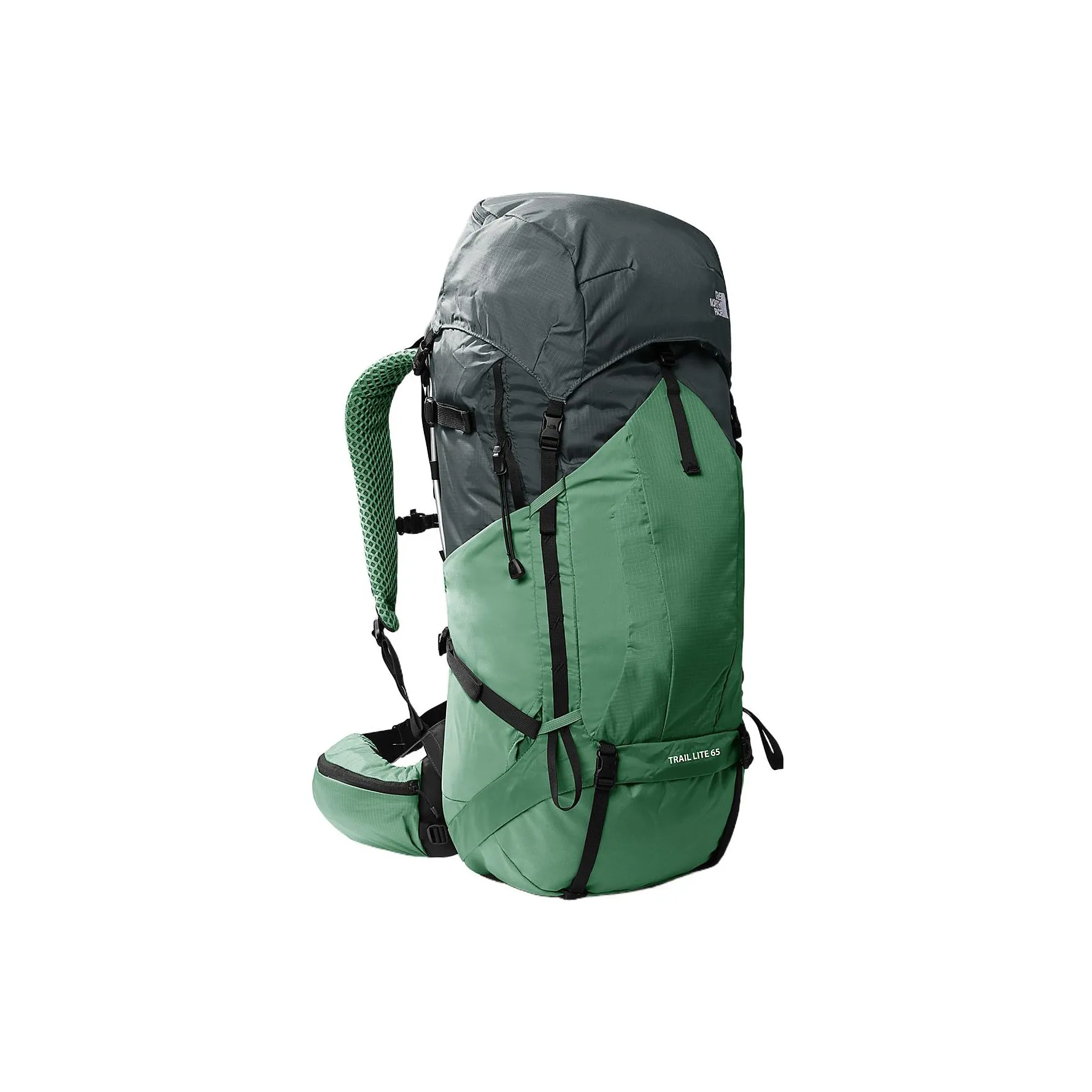 THE NORTH FACE 50L Backpack Outdoor Bag Recycled Nylon Green Unisex