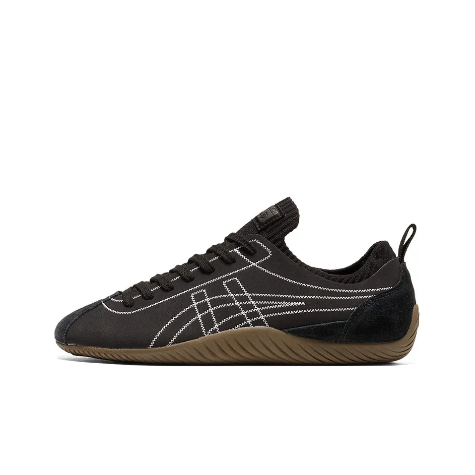 Onitsuka Tiger Sclaw Slip-resistant и дышащая низкая повседневная обувь унисекс черного цвета