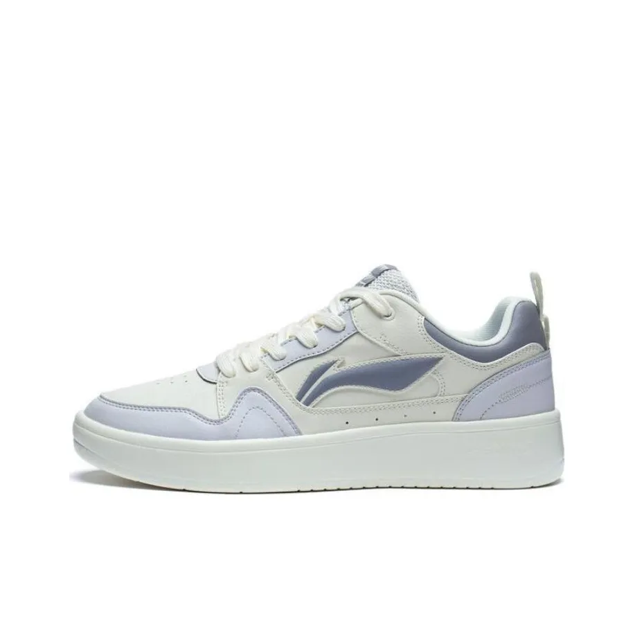 LiNing Line 2.0 At The Beginning Durable Breathable Low Top Skateboard Shoes Men's White Gray