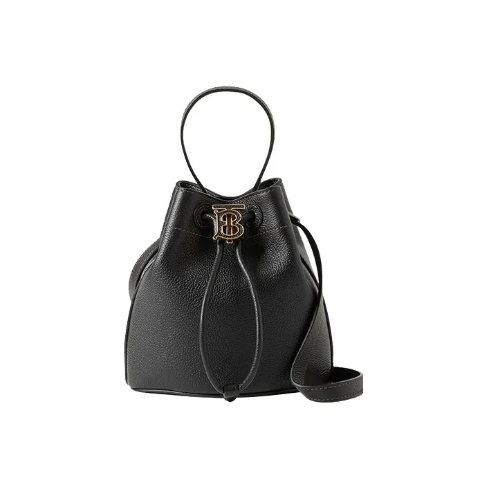 Burberry Calfskin Bucket Bag, Shoulder Bag, Crossbody Bag, Handbag Mini Women's Black