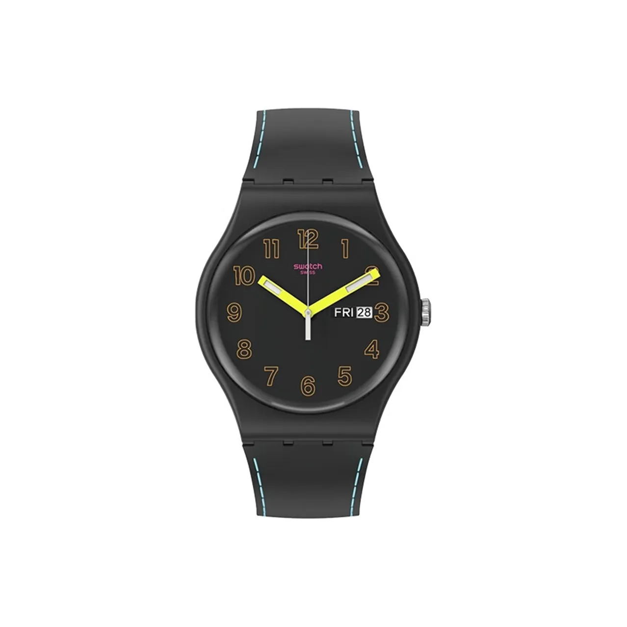 Swatch Quartz Movement Унисекс Gent series Часы 41mm*47,4mm*9,85mm Черные