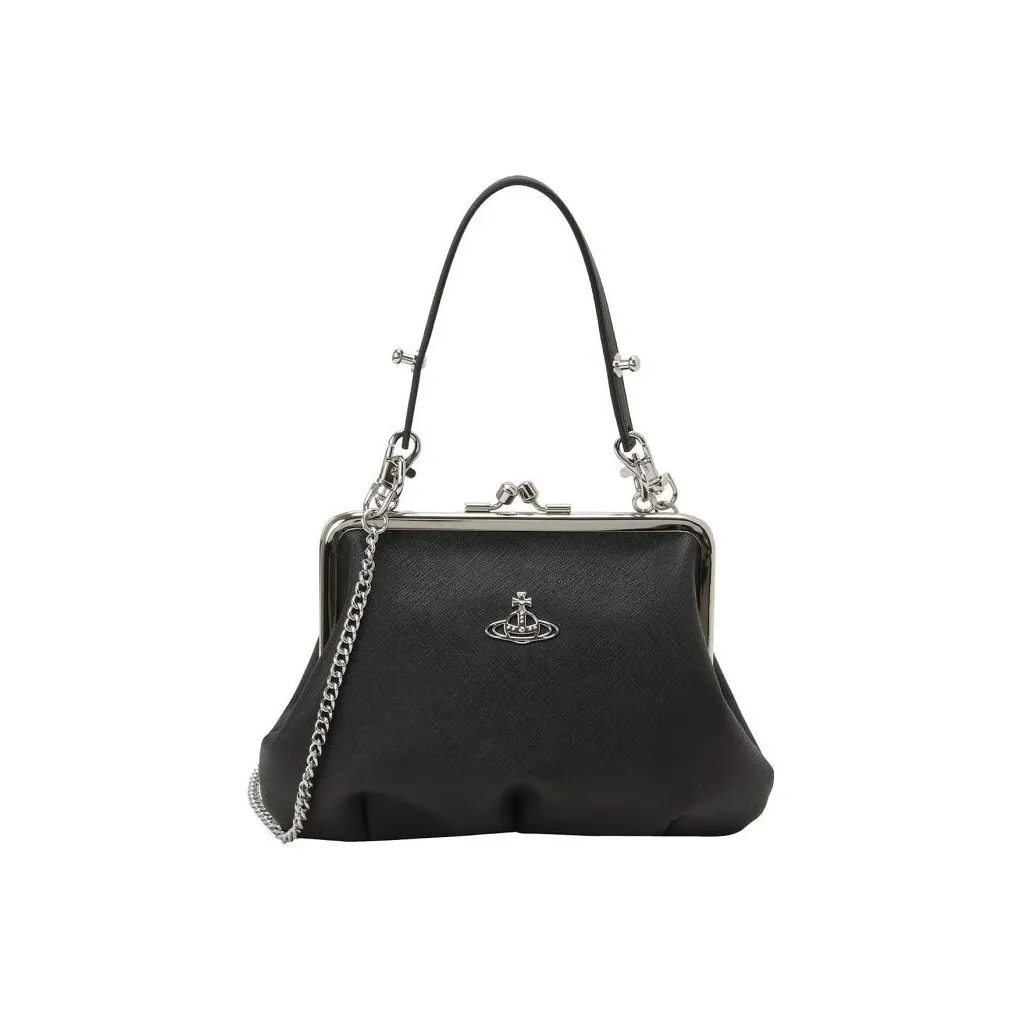 Vivienne Westwood Synthetic Leather Portable Shoulder Bag Crossbody Bag Wallet Women's Black