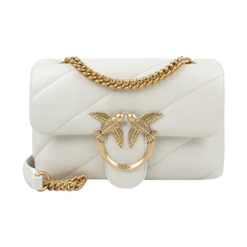 PINKO Puff Овчина Сумка-подушка Сумка через плечо Сумка на плечо Женская Белая