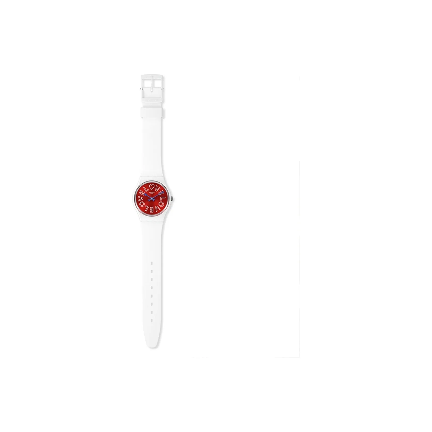 Swatch Quartz Механизм Унисекс Часы 34 мм Красный Циферблат Часы Bio Based Материал Экологичный Материал Часы Bio