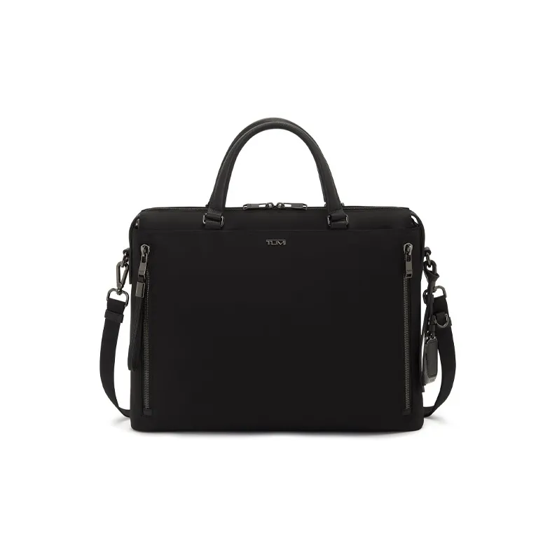 TUMI Voyageur Nylon Briefcase, Shoulder Bag, Crossbody Bag, Handbag Men's Black/Bronze