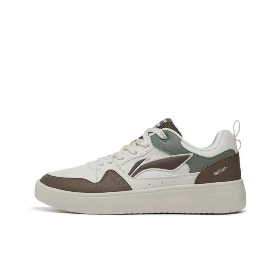 LiNing Line 2.0 At The Beginning Abrasion Resistant Breathable Low Top Skateboard Shoes Men's White Umber