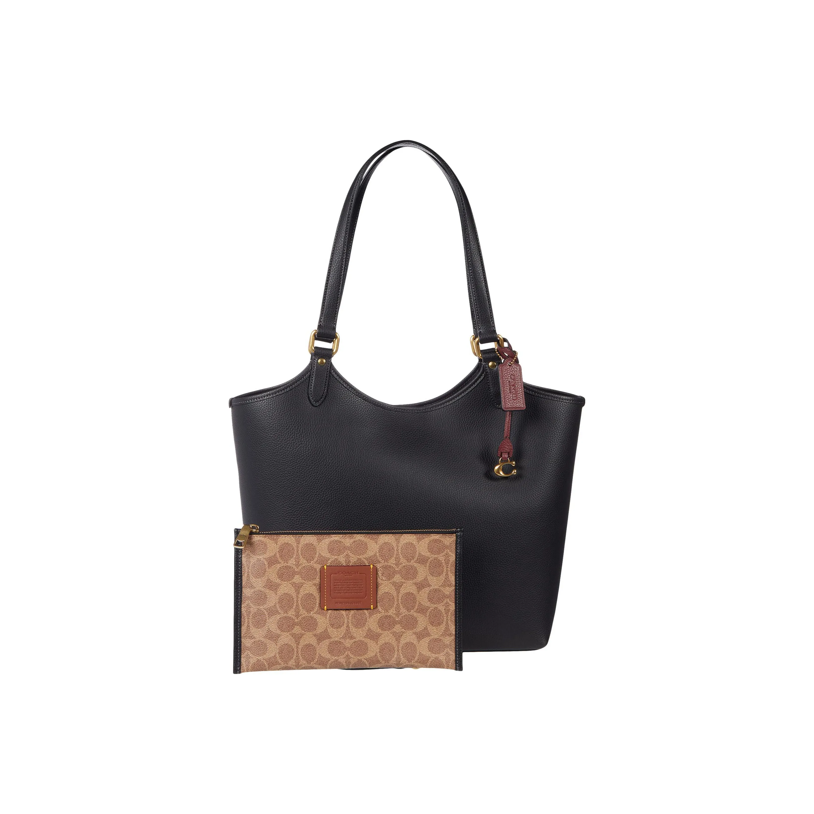 COACH Day Leather Combo Bag, Tote Bag, Shopping Bag, Shoulder Bag Large Size Women's Black