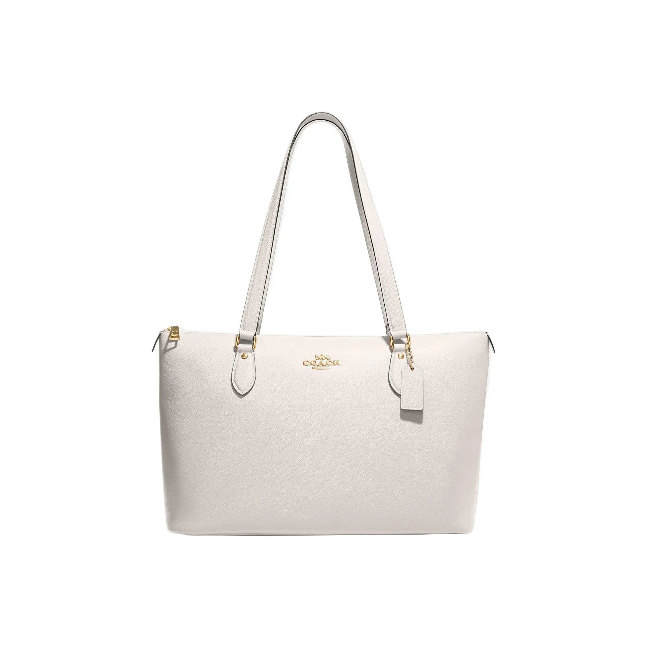 COACH Gallery Крестообразная текстура Кожа Одно плечо Сумка Большой Женская Белая