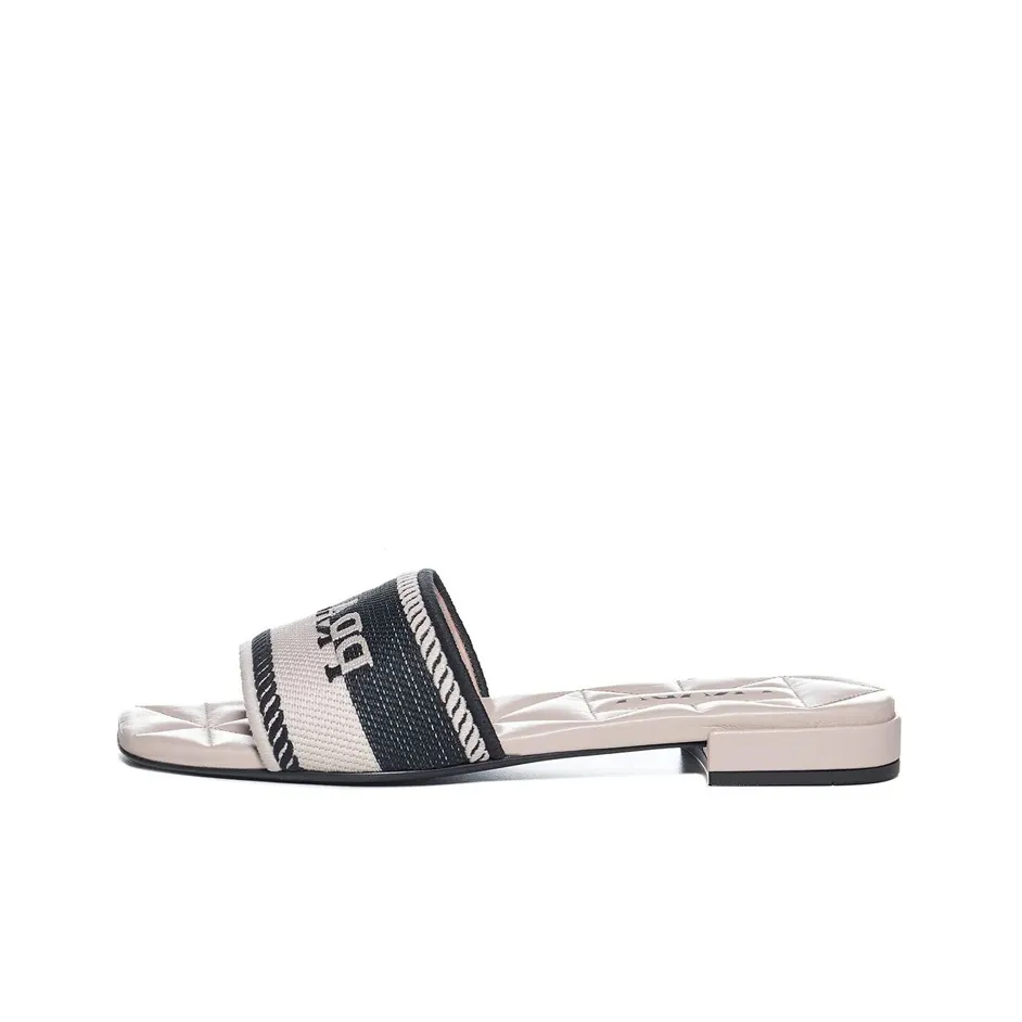 PRADA Quick Dry Slide Slippers Women's Black Beige