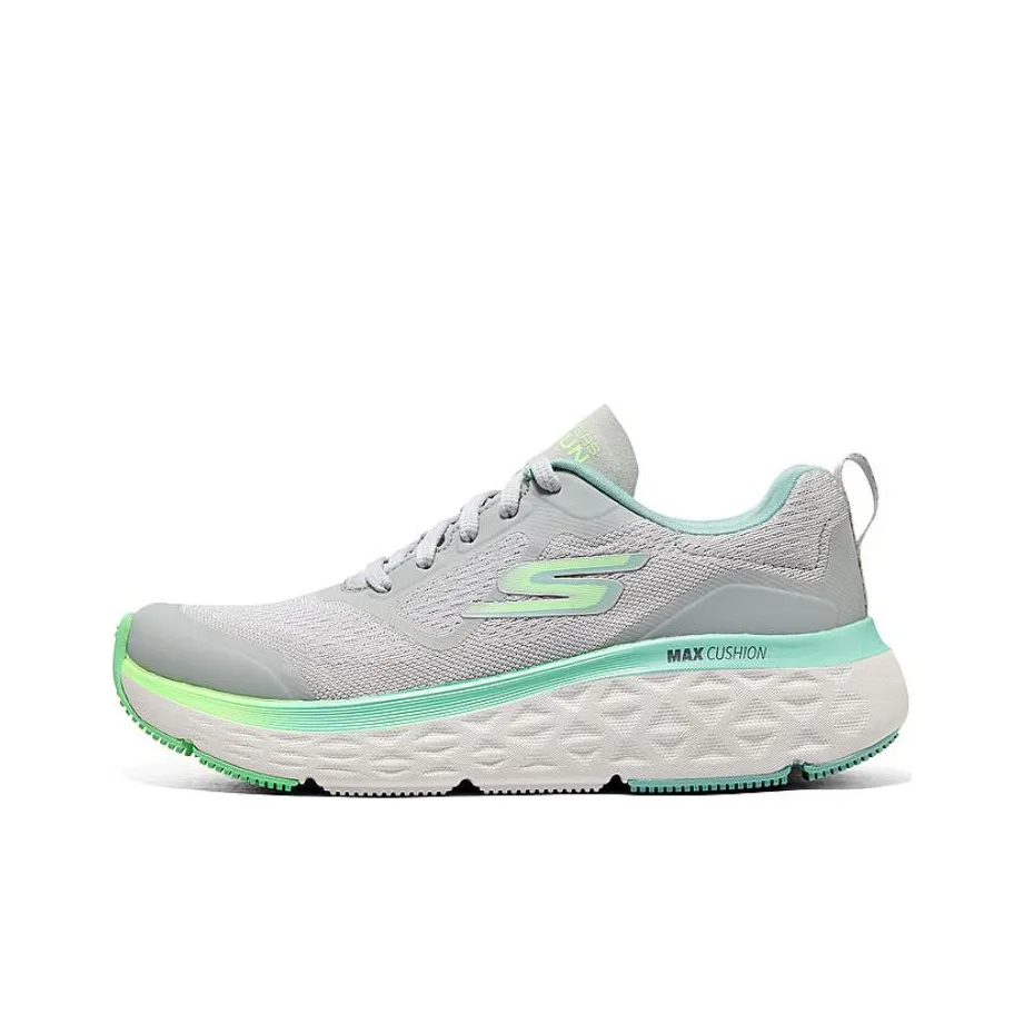 Skechers Max Cushioning Low Топ Беговые кроссовки Женские Серый Зеленый