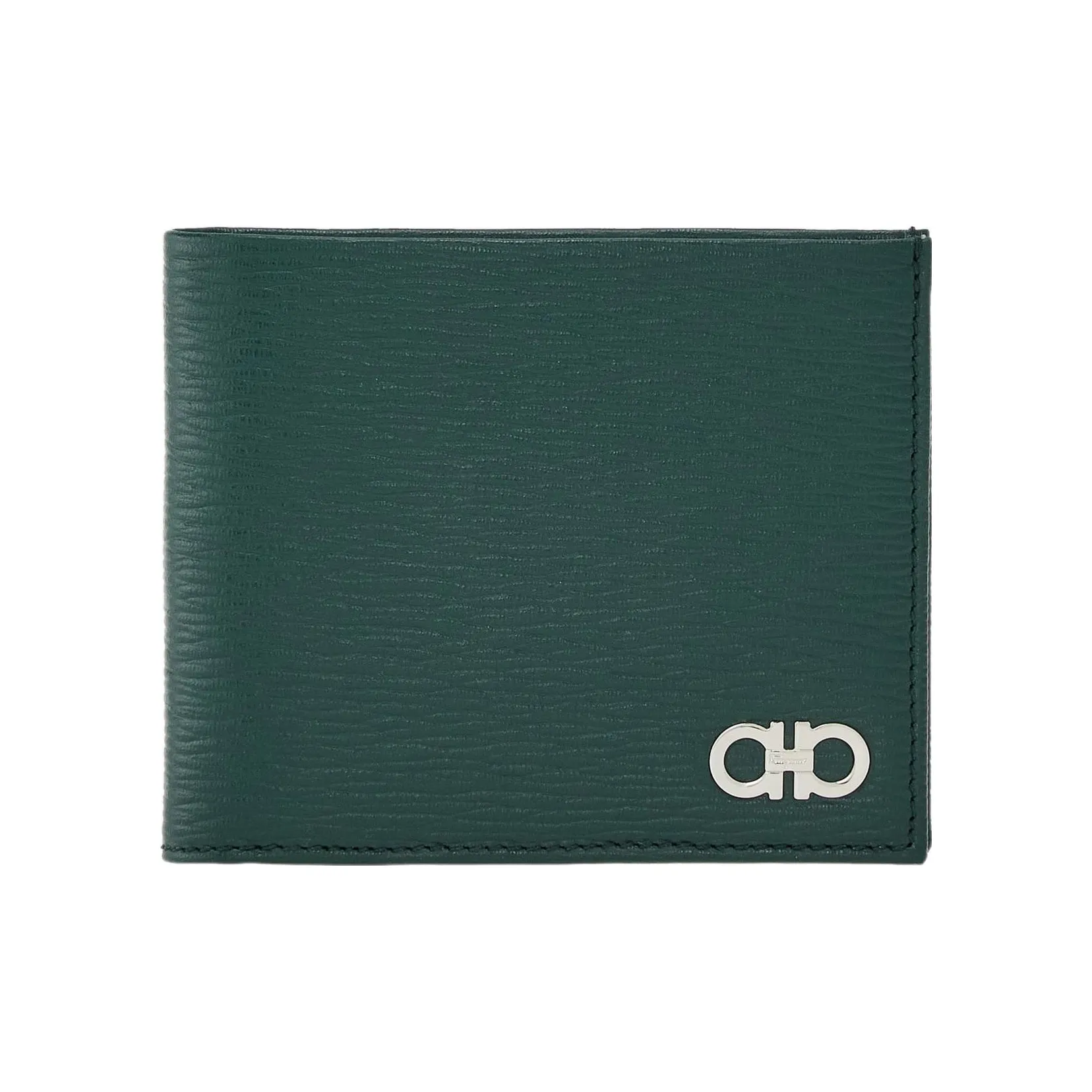 FERRAGAMO GANCINI Calfskin Wallet Men's Green