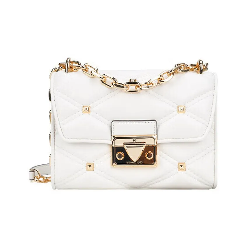 MICHAEL KORS Искусственная кожа Маленькая квадратная сумка Сумка через плечо Женская белая