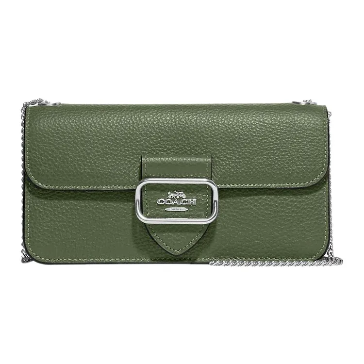 COACH Morgan Пыльная кожа Сумка через плечо Маленькая Женская Оливково-зеленая