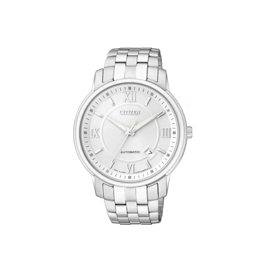 CITIZEN Automatic Mechanical Movement Stainless Steel Strap Watch Men's Watches Silver Dial