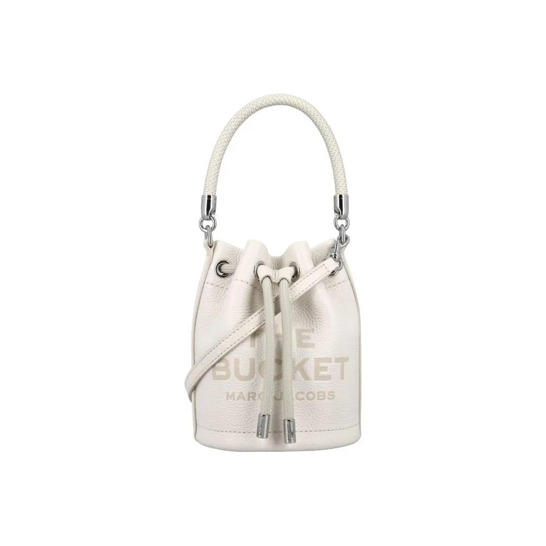 MARC JACOBS The Micro Bucket Handbag Cotton Silver