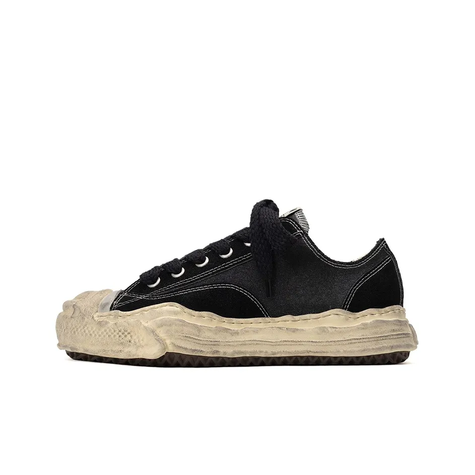 MIHARA YASUHIRO Hank Low Топ Стильные Скейтбординги Мужской Черный Потертый