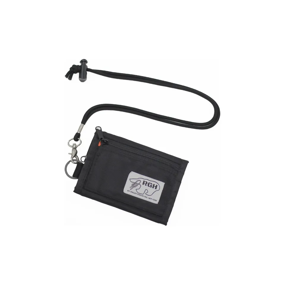 Rough Enough Nylon Coin Purse Bag Card Holder, Wallet Medium Size Unisex Black