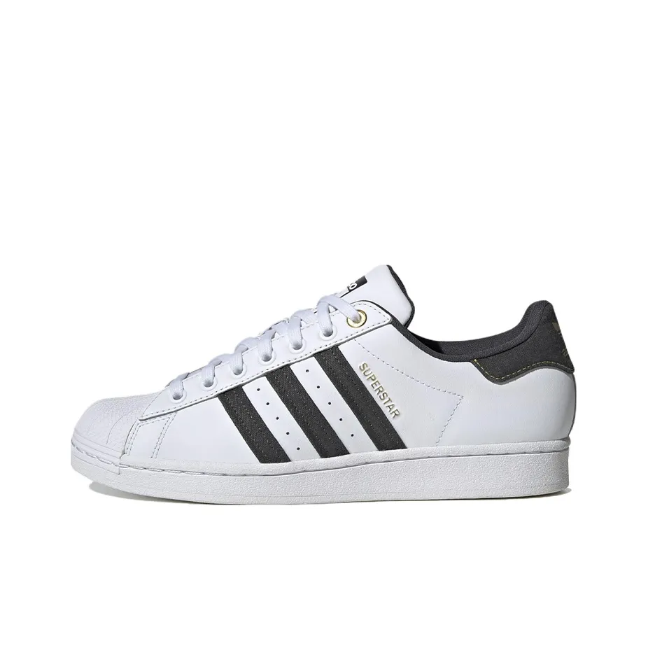 Adidas Originals SUPERSTAR Low Топ Скейтборд Кроссовки Мужские Белый Синий Черный