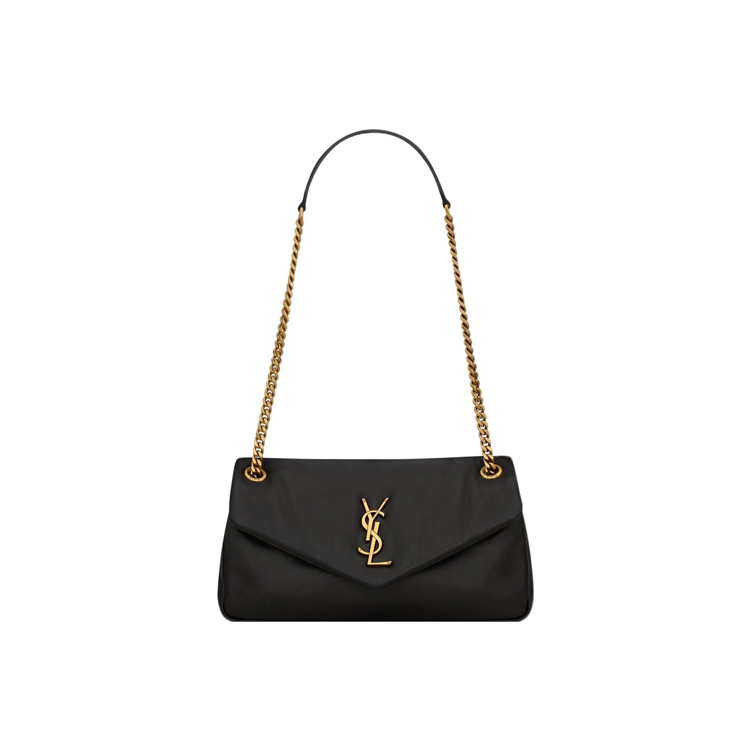 SAINT LAURENT Sheepskin Envelope Bag, Portable Crossbody Bag, Shoulder Bag Women's Black